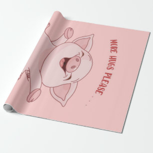 Cute Pig Gift For Men Women Cute Pig Wrapping Paper