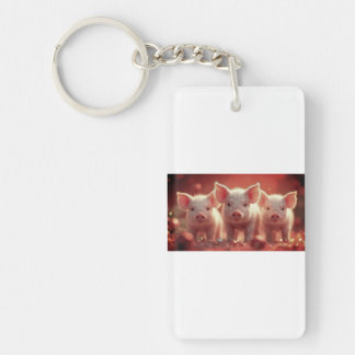 "Cute Pig Keychain – Adorable Farm Animal Charm"