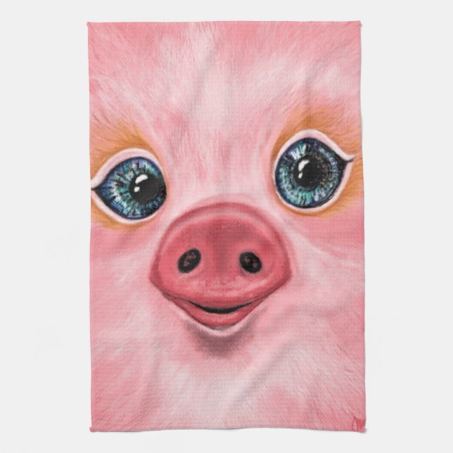 Cute Pig Kitchen Towel (Vertical)