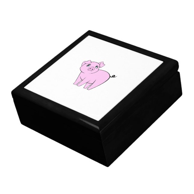 Cute Pig, Little Pig, Piggy, Pink Pig, Farm Animal Gift Box (Side)