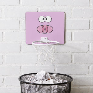 Cute Pig, Little Pig, Piggy, Pink Pig, Farm Animal Mini Basketball Hoop
