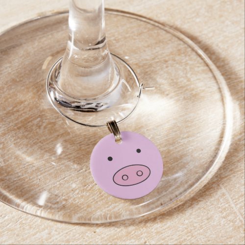 Cute Pig Little Pig Piggy Pink Pig Farm Animal Wine Charm