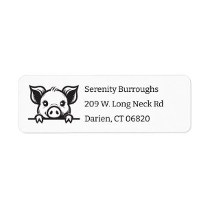Cute Pig Lover Farmer Farm Life Cartoon Piglet Label