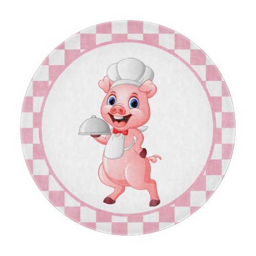 cute pig lovers cooking kitchen cutting board