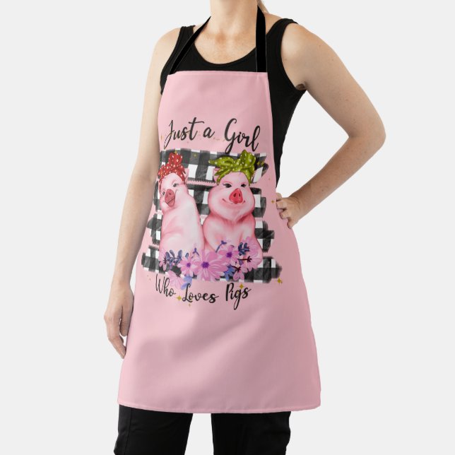 cute pig lovers kitchen Apron (Insitu)