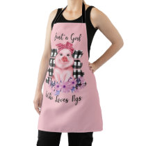 cute pig lovers kitchen apron