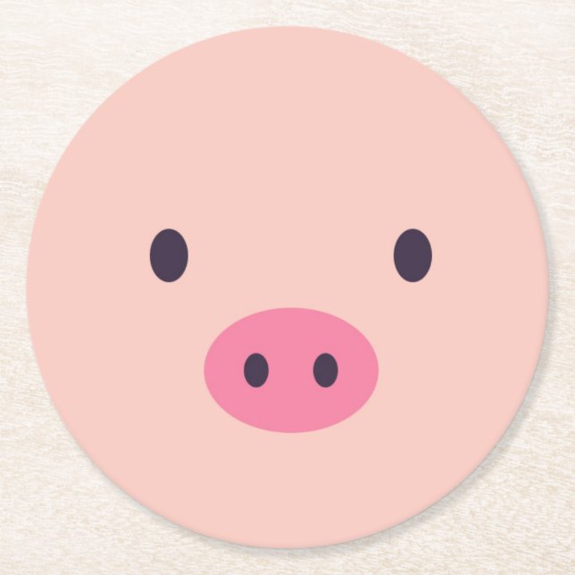 Cute Pig Mug Coasters (Front)