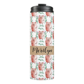 Cute Pig Nursery School Design – Adorable Farm  Thermal Tumbler