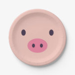 Cute Pig Paper Plates at Zazzle