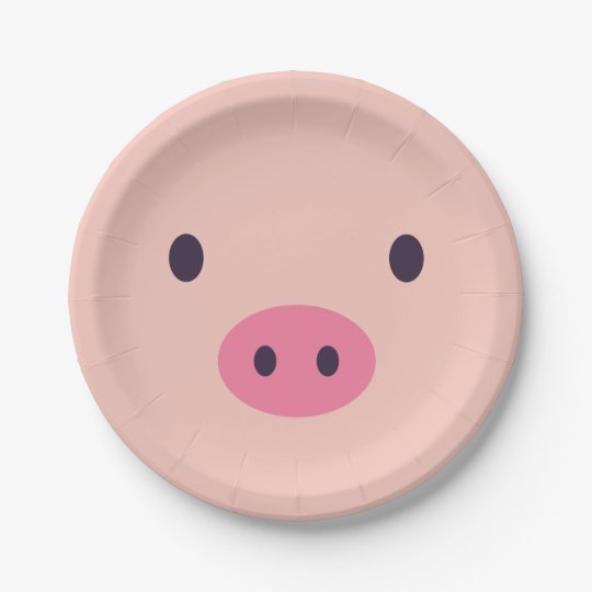 Cute Pig Paper Plates