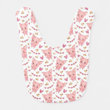 Cute Pig Pattern With Hearts