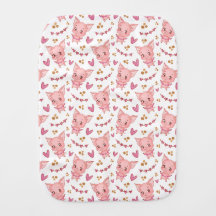 Cute Pig Pattern With Hearts