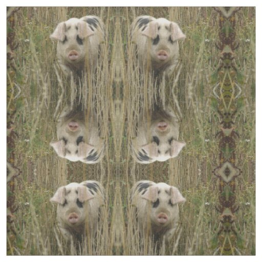 Cute Pig Patterned Animal Craft Fabric