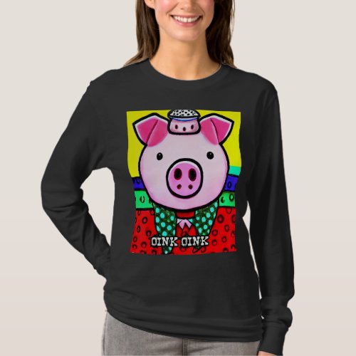 Cute Pig Piggie Oink Oink 10 T_Shirt