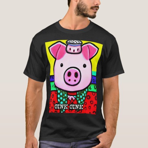 Cute Pig Piggie Oink Oink 10 T_Shirt