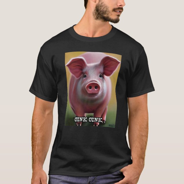 Cute Pig Piggie Oink Oink  18 T-Shirt (Front)