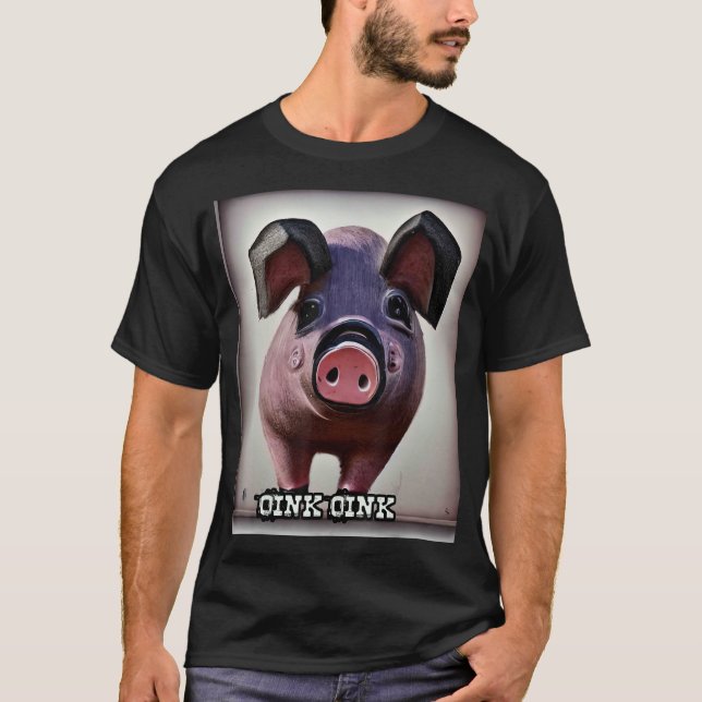 Cute Pig Piggie Oink Oink 21 T-Shirt (Front)