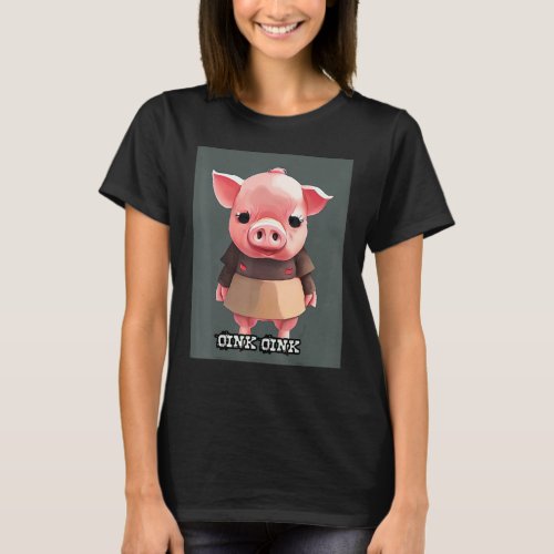 Cute Pig Piggie Oink Oink 23 T_Shirt