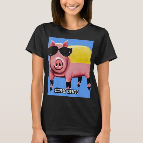 Cute Pig Piggie Oink Oink 48 T_Shirt