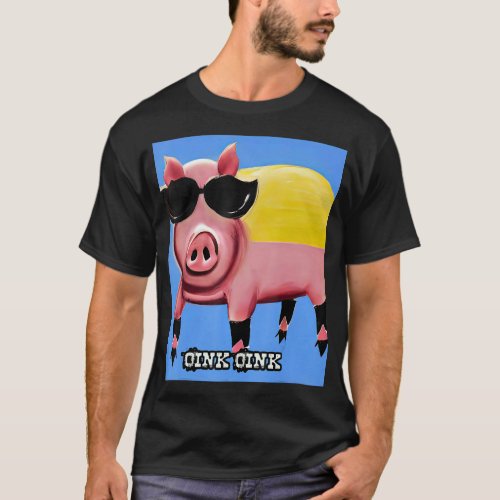 Cute Pig Piggie Oink Oink 48 T_Shirt