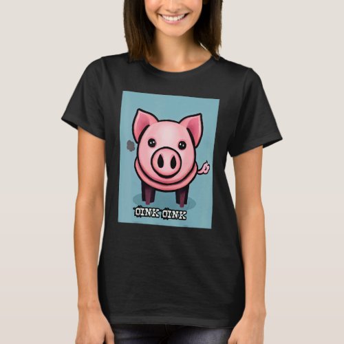 Cute Pig Piggie Oink Oink 53 T_Shirt
