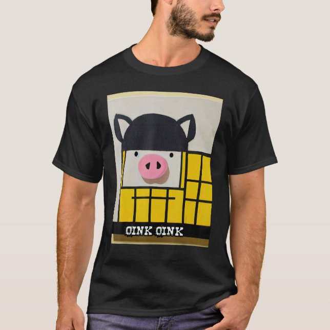 Cute Pig Piggie Oink Oink 54 T-Shirt (Front)