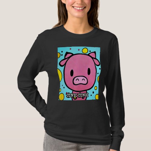 Cute Pig Piggie Oink Oink  5 T_Shirt