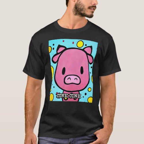 Cute Pig Piggie Oink Oink  5 T_Shirt