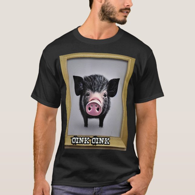Cute Pig Piggie Oink Oink 5 T-Shirt (Front)