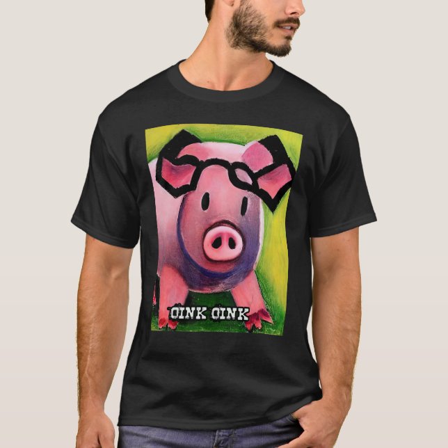Cute Pig Piggie Oink Oink 65 T-Shirt (Front)