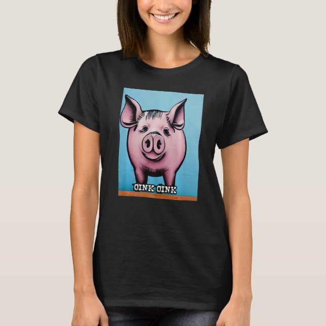 Cute Pig Piggie Oink Oink Premium_5 T-Shirt (Front)