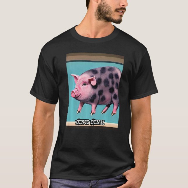 Cute Pig Piggie Oink Oink Premium_6 T-Shirt (Front)
