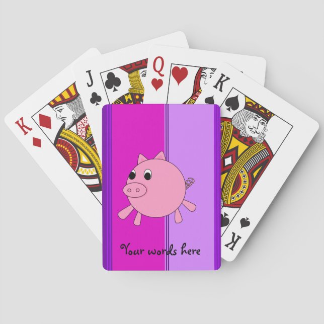 Cute pig poker cards (Back)