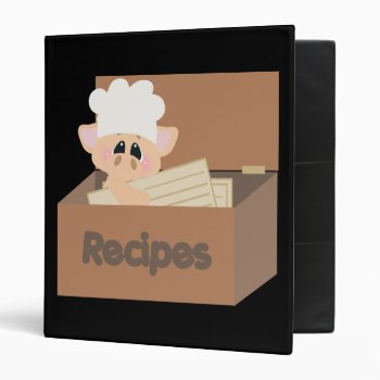 Cute Pig Recipe Binder by ThePigPen at Zazzle