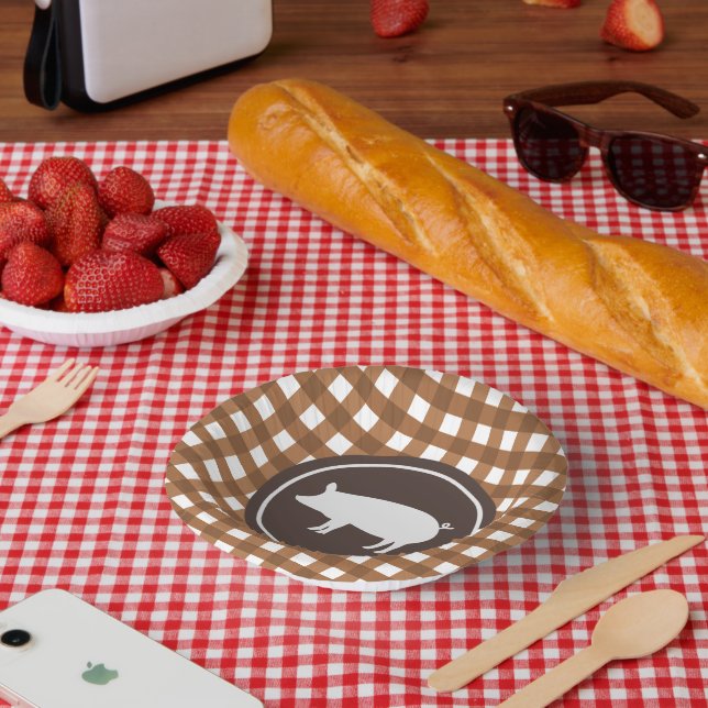 Cute Pig roast party  Paper Bowls (Picnic)