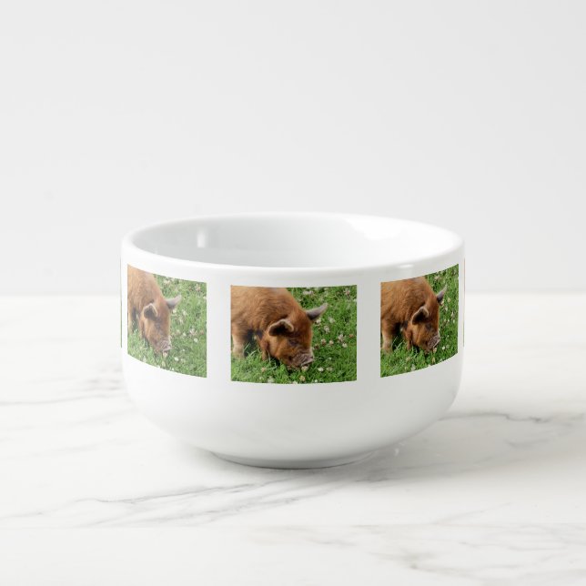 CUTE PIG  SOUP MUG (Front)