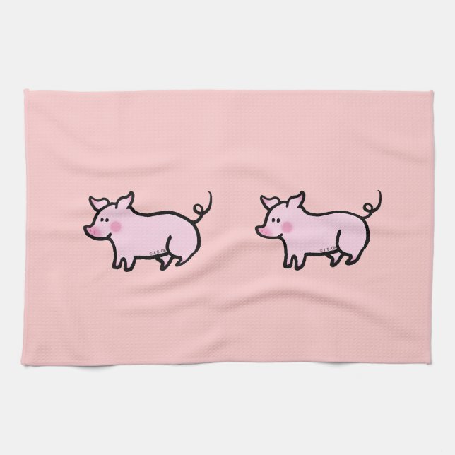 Cute pig towel (Horizontal)