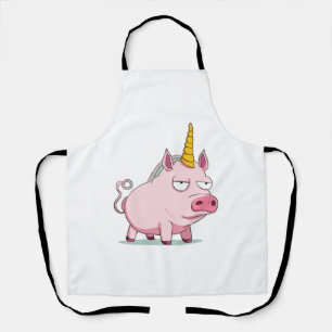 Cute pig-unicorn - unicorn pig apron