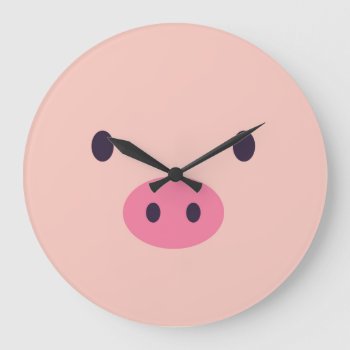 Cute Pig Wall Clock by BasicLifestyle at Zazzle