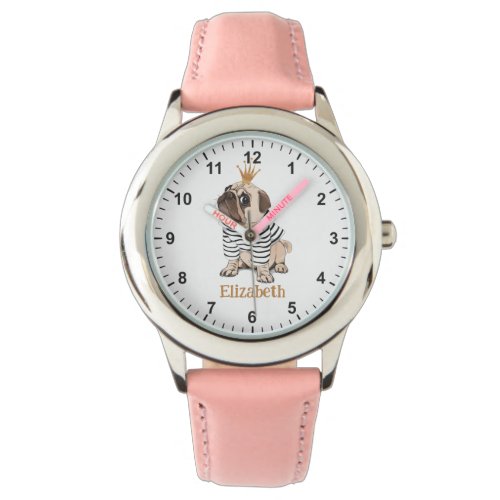 Cute Pig with Gold Crown Girls First Watch