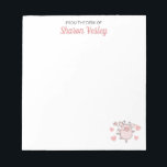 Cute Pig With Pink Hearts and Balloon To-Do List Notepad<br><div class="desc">This darling notepad is a fabulous way to get your message to someone. With its cute little piggy and playful script and block fonts to personalize your name,  it will add a fun touch to your desk.</div>