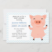 Cute Piggy Baby Shower For Girl Invitation | Zazzle