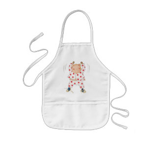 Cute Piggy Exercising Kids' Apron