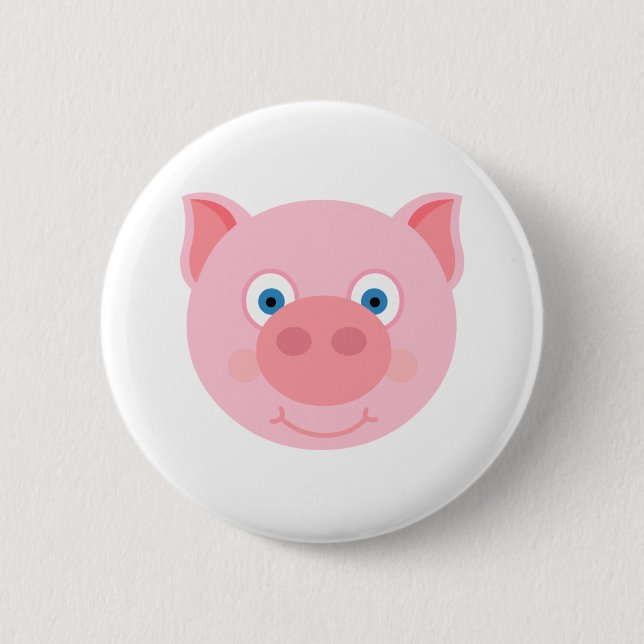 Cute piggy face button (Front)
