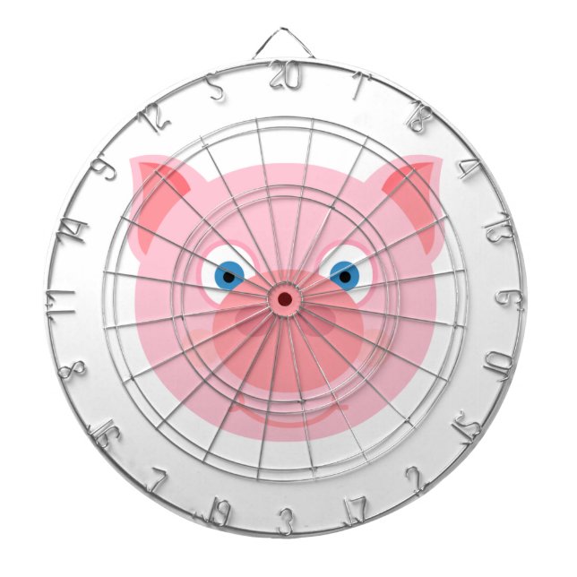 Cute piggy face dart board (Front)