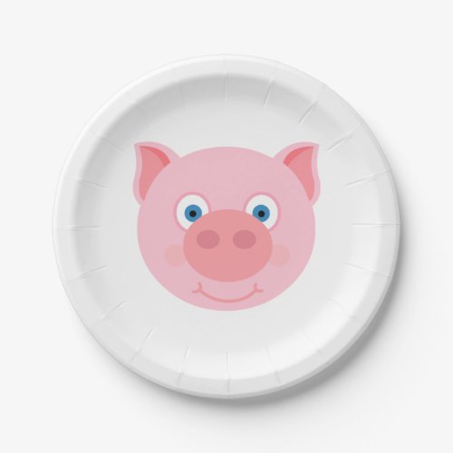 Cute piggy face paper plates