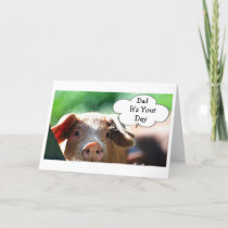 CUTE PIGGY FOR DAD'S *BIRTHDAY* OR *FATHER'S DAY* CARD