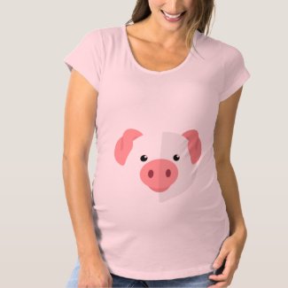 Cute piggy pregnancy Halloween costume Maternity T-Shirt