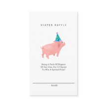 Cute Piggy Shower Diaper Raffle