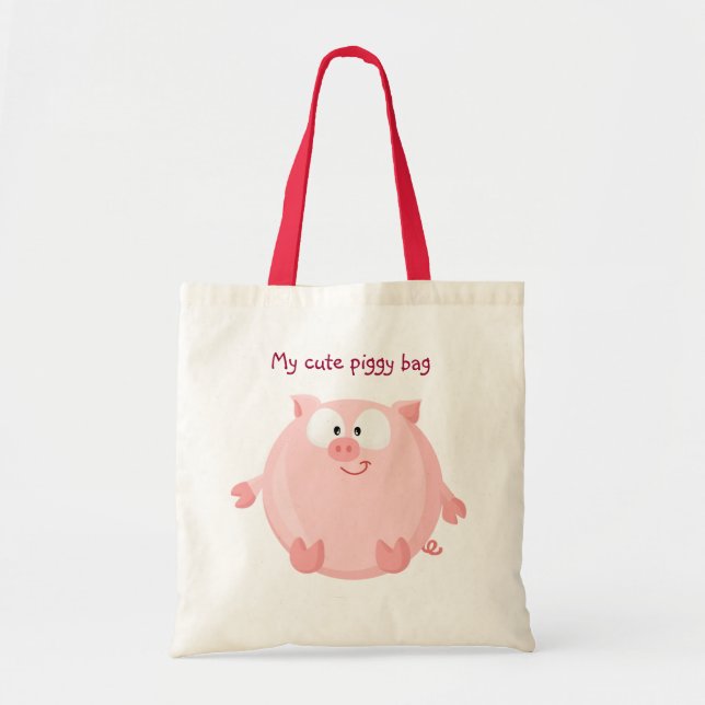 Cute piggy tote bag (Front)